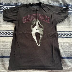 Ghost Face Black/Pink Graphic T-Shirt Size Small